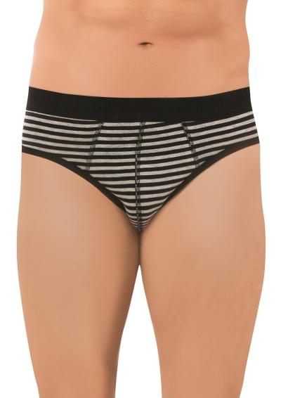 Erkek 3'Lü Lycralı Çizgili Slip 1744-F