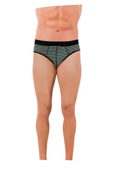 Erkek 3'Lü Lycralı Çizgili Slip 1744-F