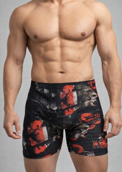 Öztaş Underwear Erkek Dijital Baskılı Lycrali Boxer 1723-A