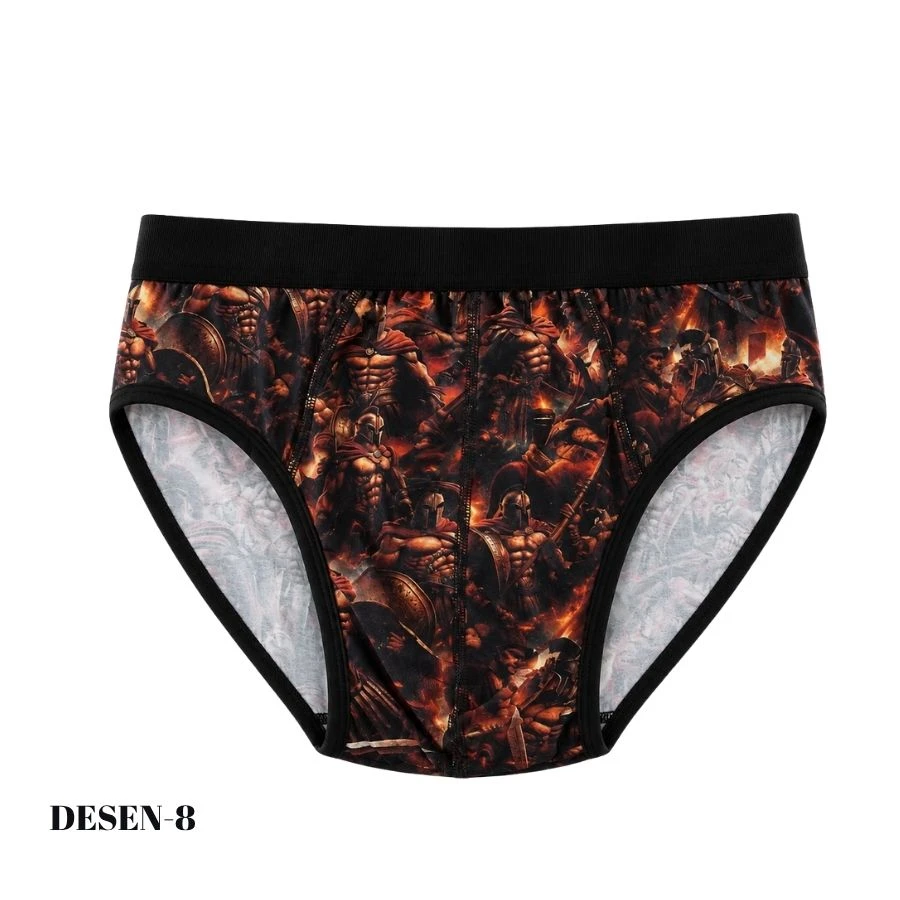 Erkek Dijital Baskılı Likralı Slip 1724-A Desen-8
