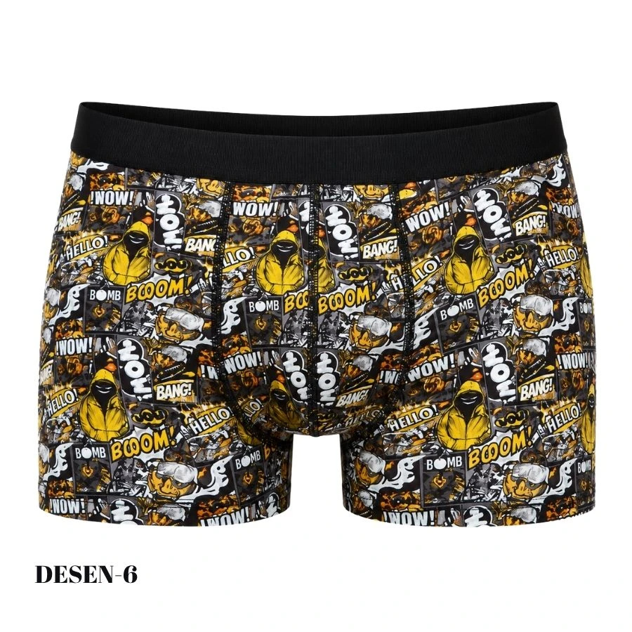 Erkek Dijital Baskılı Likralı Boxer 1722-A Desen-6