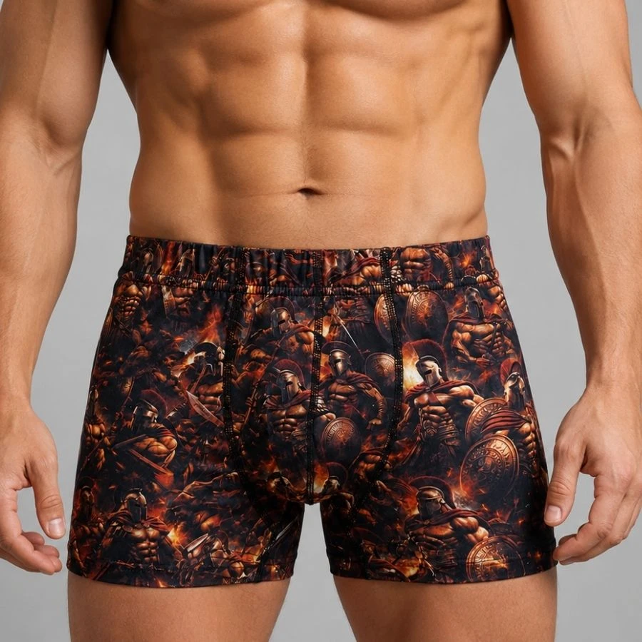 Öztaş Underwear Erkek Dijital Baskılı Likralı Boxer 1723-A