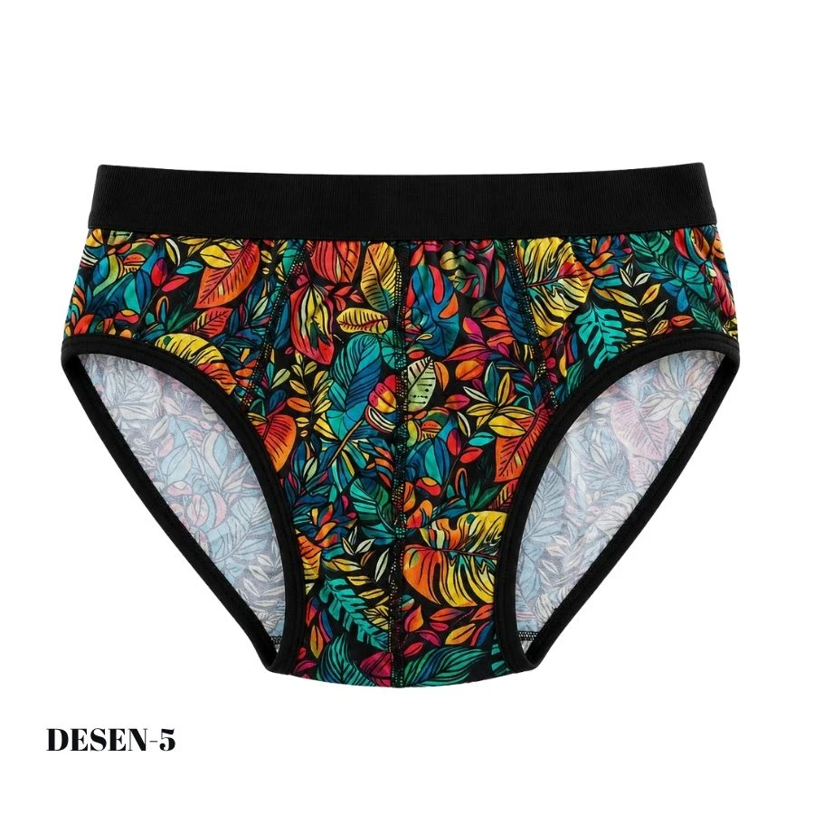 Erkek Dijital Baskılı Likralı Slip 1724-A Desen-5