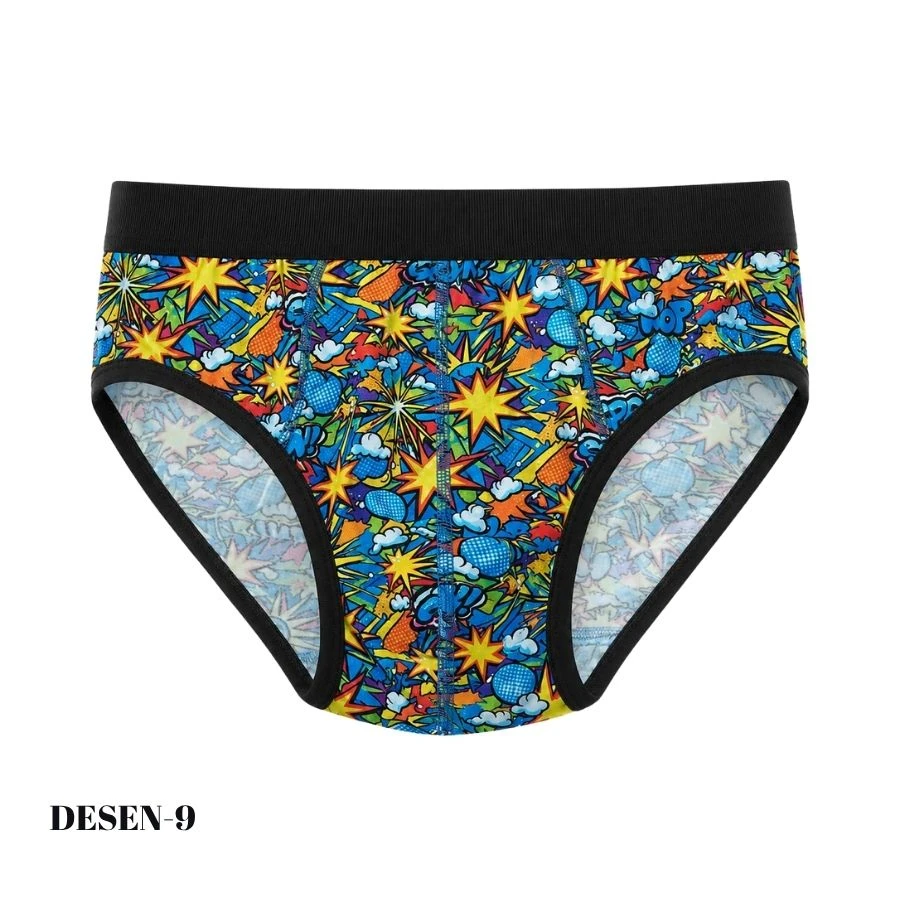 Erkek Dijital Baskılı Likralı Slip 1724-A Desen-9