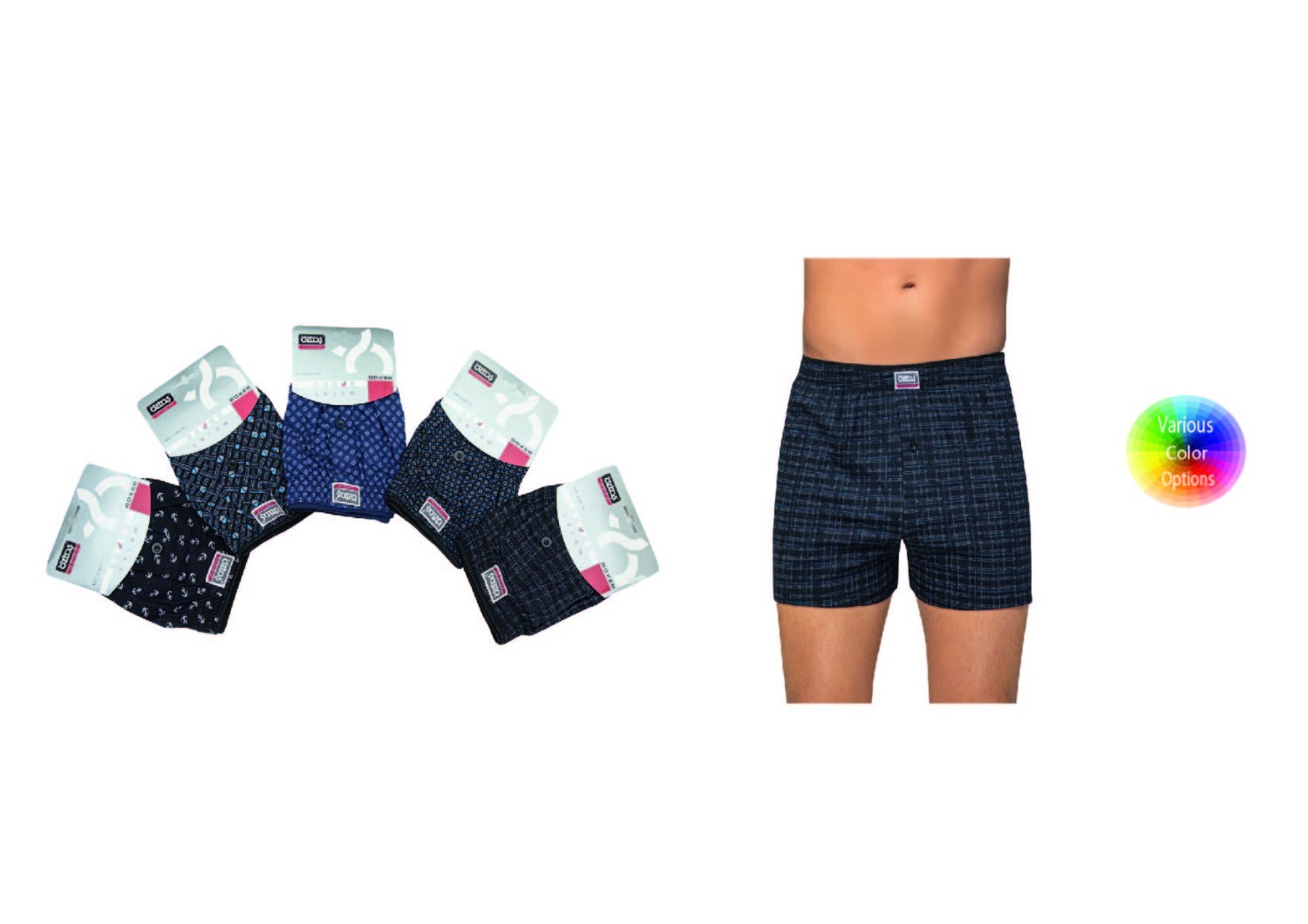 Erkek Havlu Bel Penye Boxer Asorti 11001-A