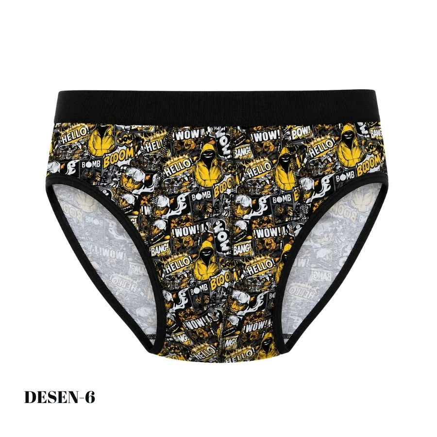 Erkek Dijital Baskılı Likralı Slip 1724-A Desen-6