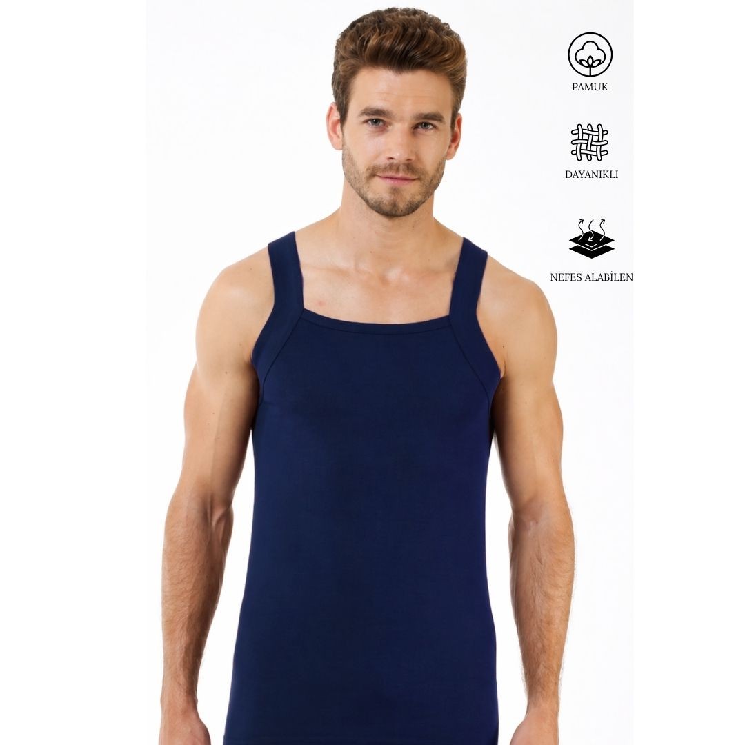 Erkek Geniş Biyeli Atlet  Renkli 1029-A