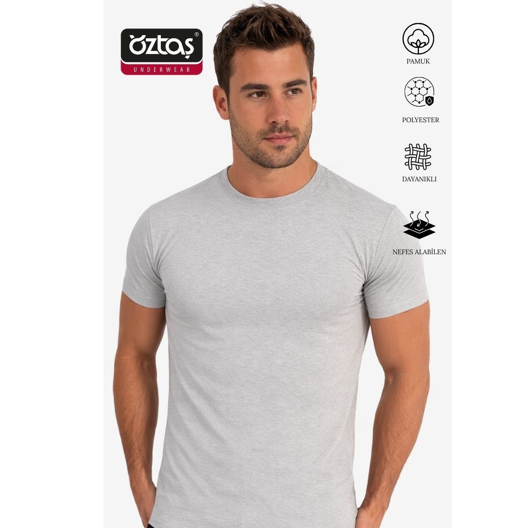 Erkek Süprem  O Yaka  Melanj 1052- A