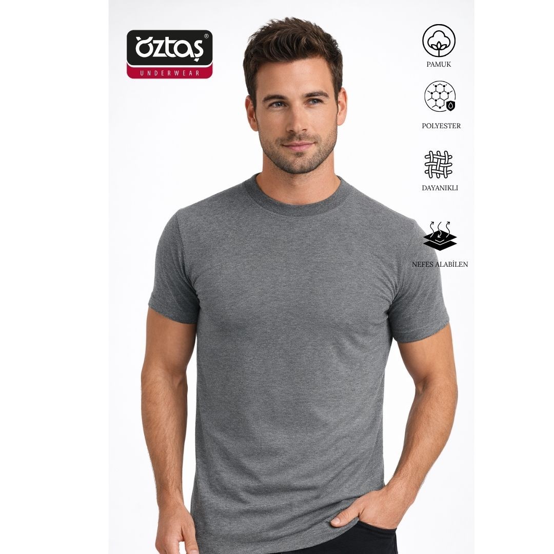 Erkek Süprem  O Yaka  Melanj 1052- A