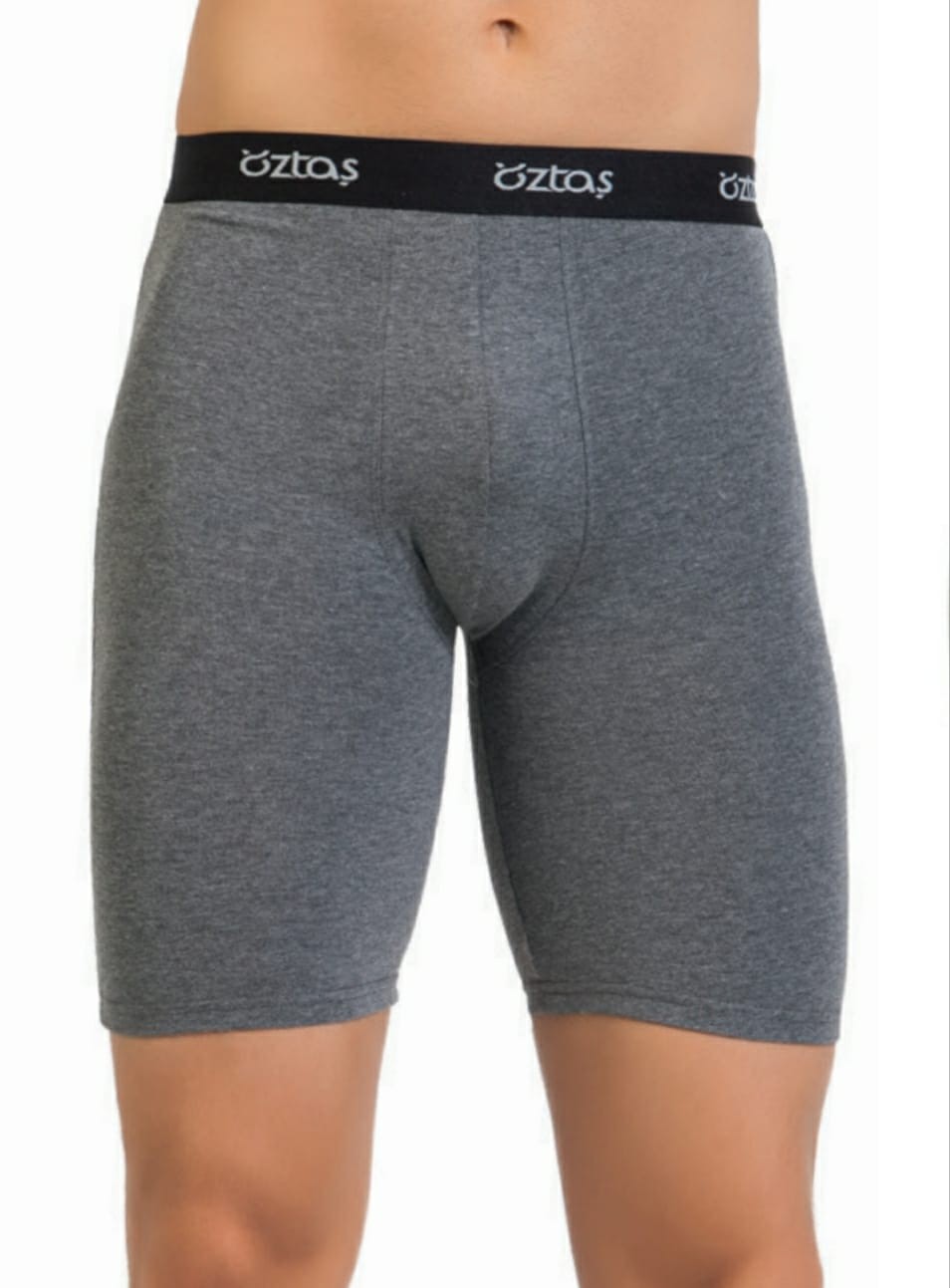 Erkek Lycralı Uzun Boxer Melanj 1737-A