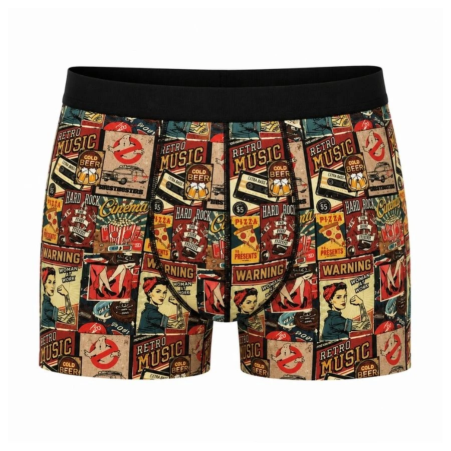 Erkek Dijital Baskılı Likralı Boxer 1722-A