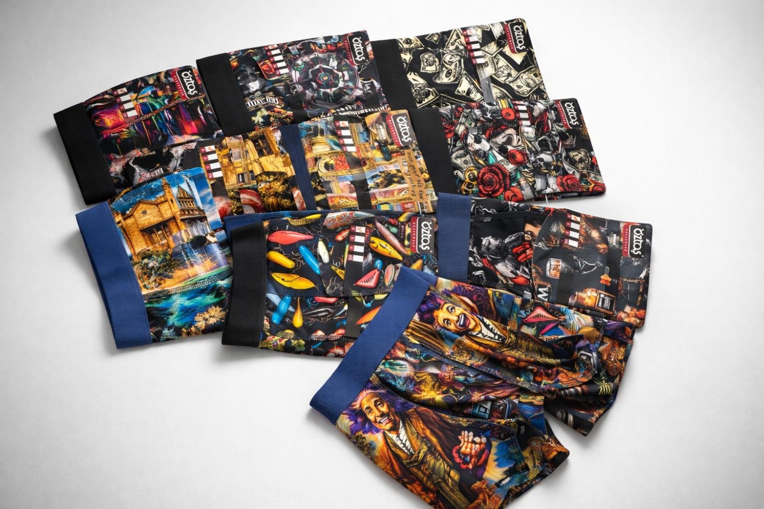 Öztaş Underwear Erkek Dijital Baskılı Lycrali Boxer 1722-A