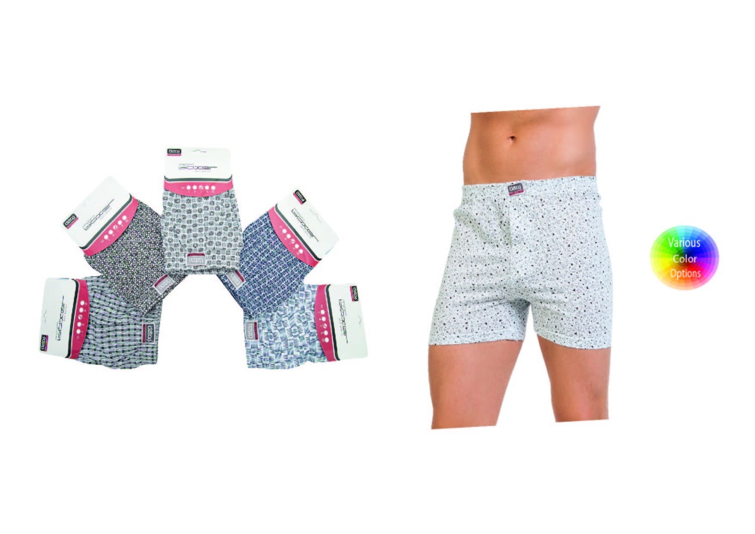 Erkek Penye Boxer Asorti 1113-A