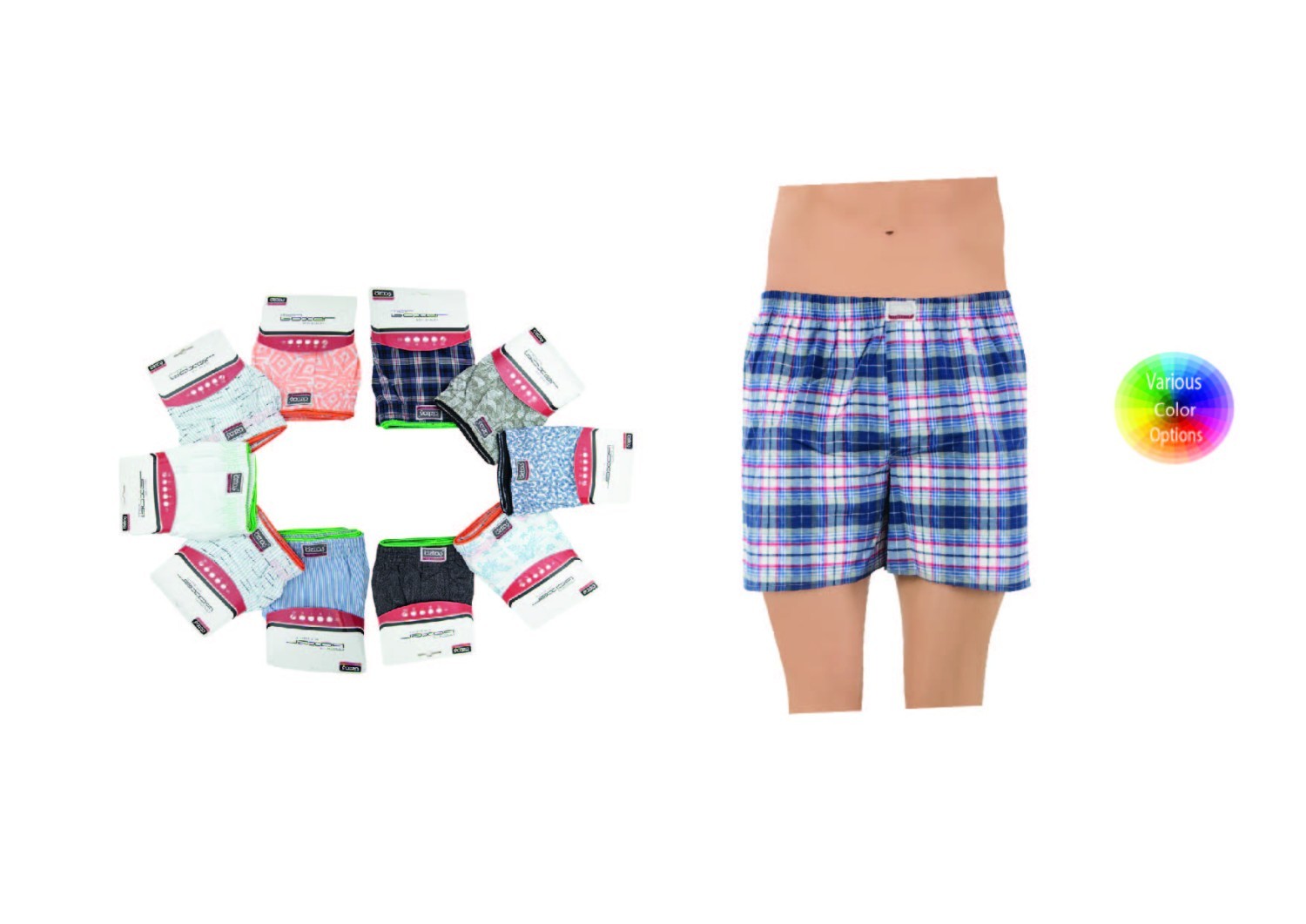 Erkek Poplin Boxer Asorti 1167-A