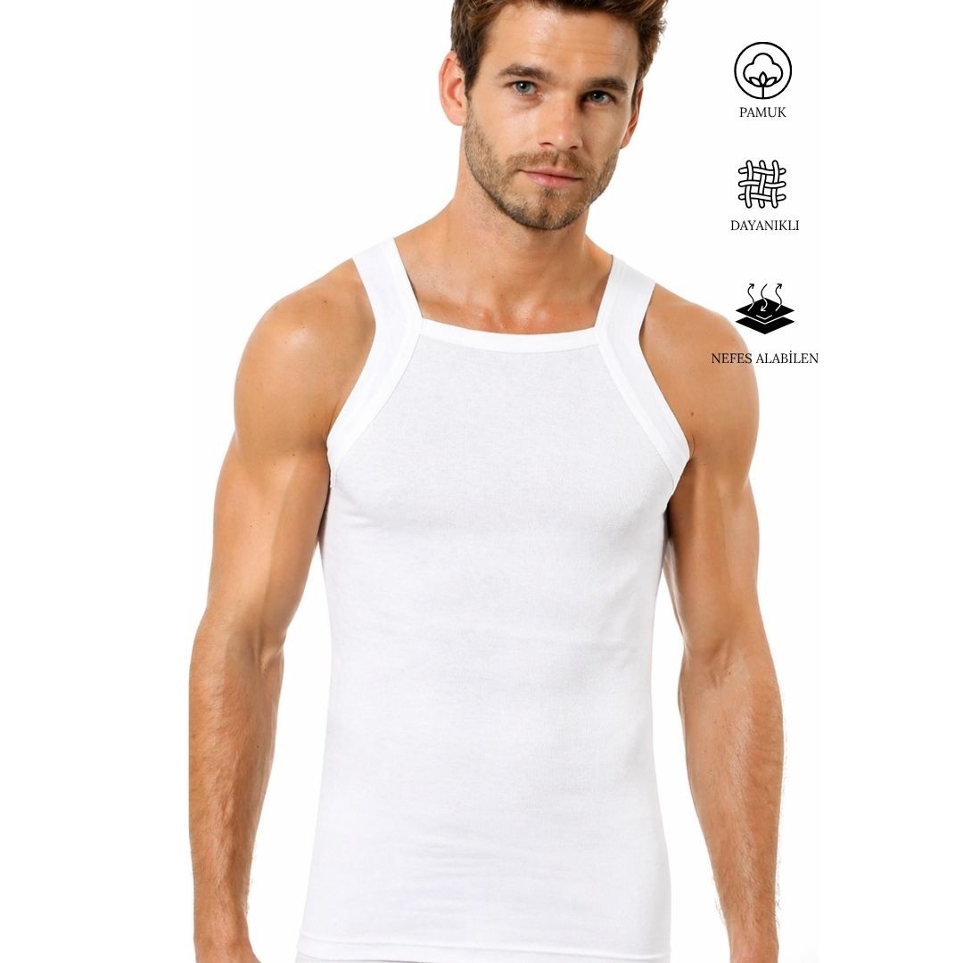 Erkek Geniş  Biyeli  Atlet  Tekli  1028-A