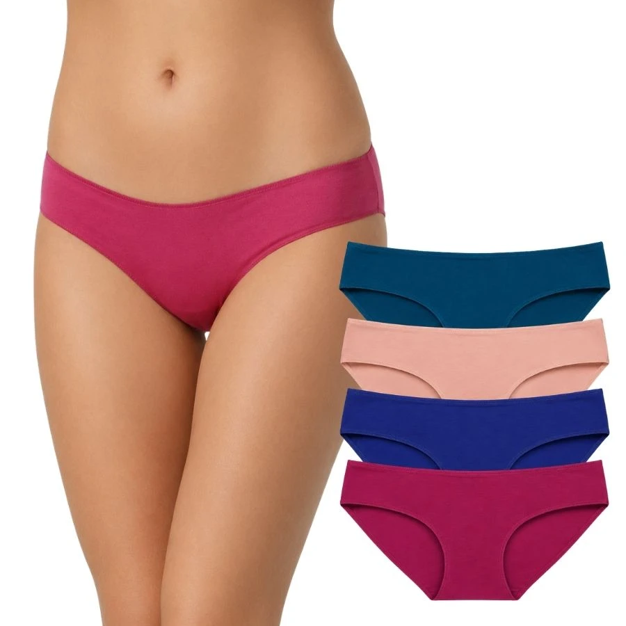 Kadın İzyapmaz Renkli Bikini 4'Lü Paket 2734-H
