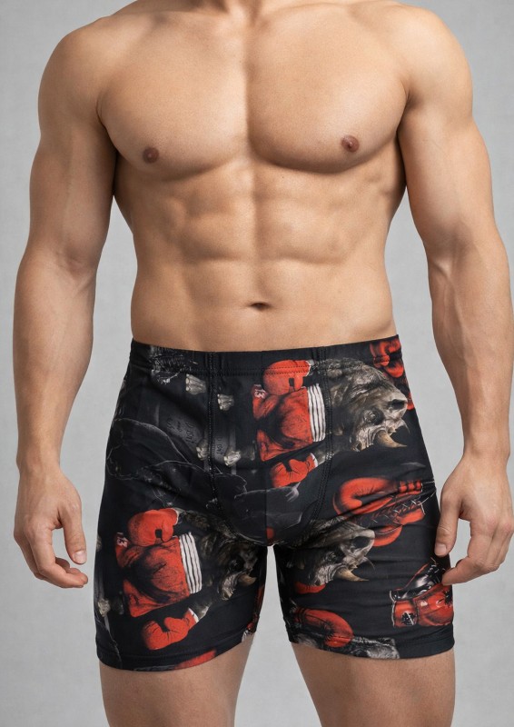 Öztaş Underwear Erkek Dijital Baskılı Lycrali Boxer 1723-A