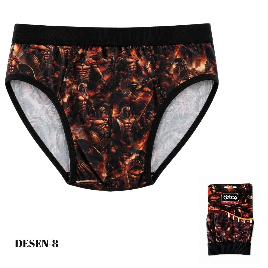 Erkek Dijital Baskılı Likralı Slip 1724-A