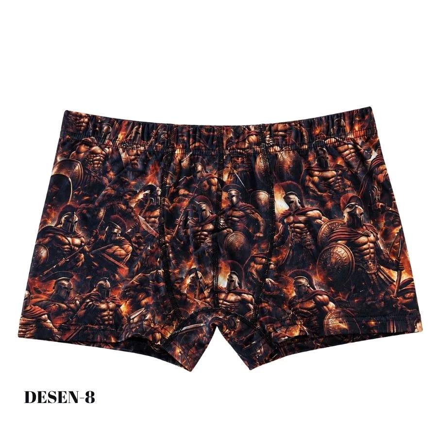 Erkek Dijital Baskılı Likralı Boxer 1723-A Desen-8