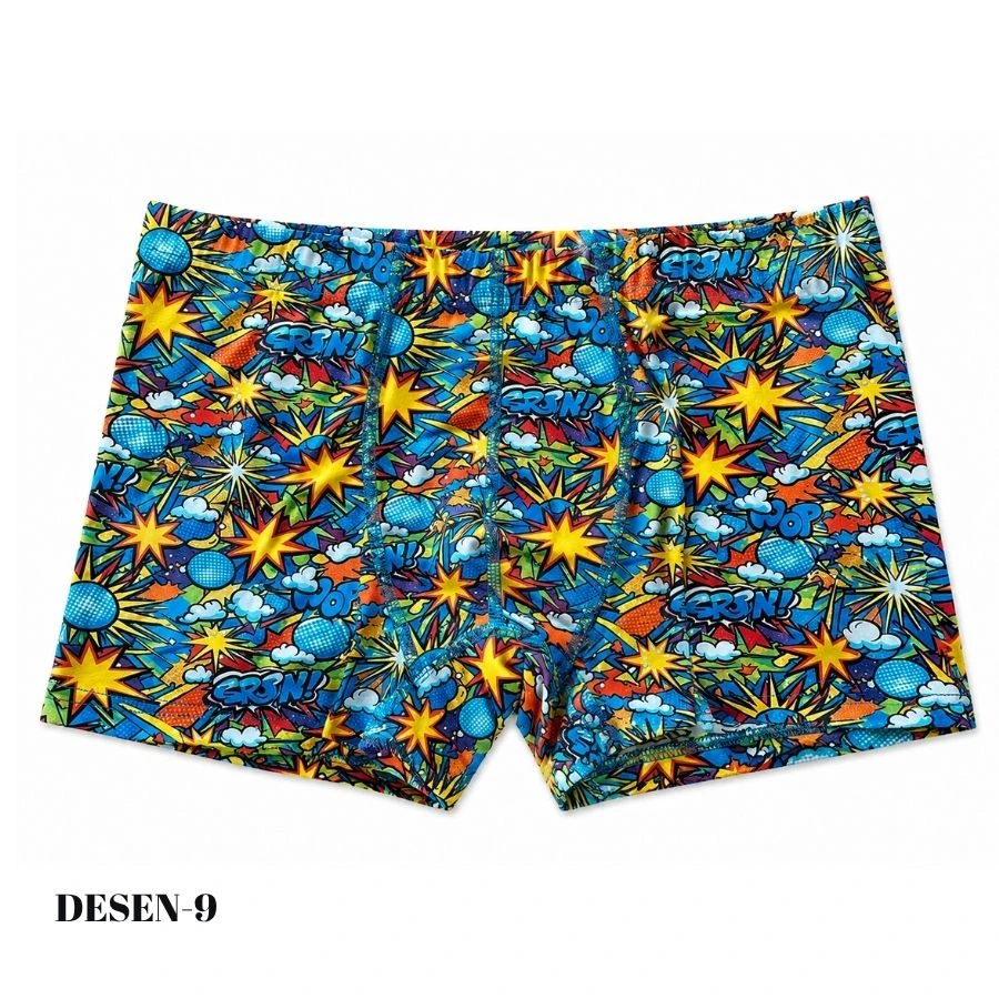 Erkek Dijital Baskılı Likralı Boxer 1723-A Desen-9