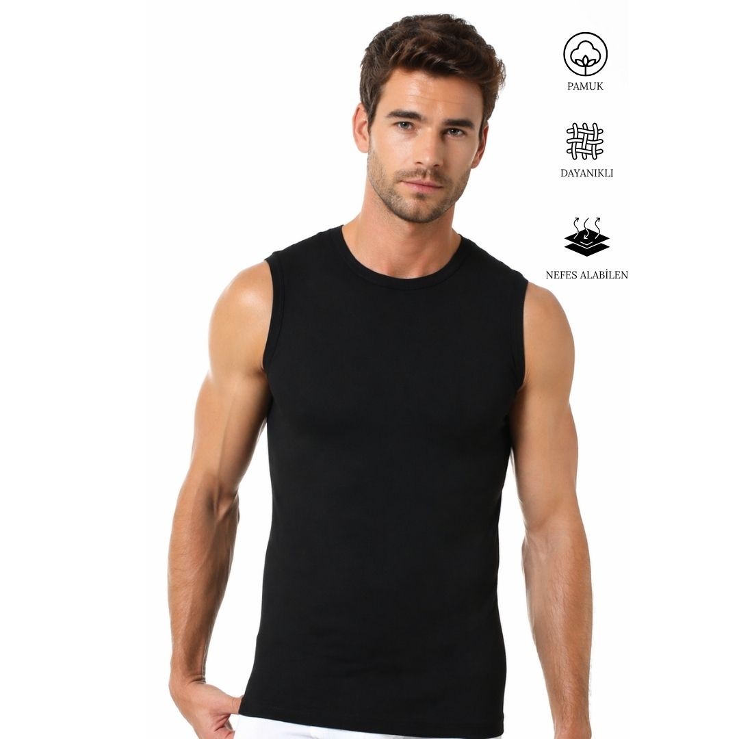 Erkek Ribana Kolsuz  O Yaka Atlet 1044-A