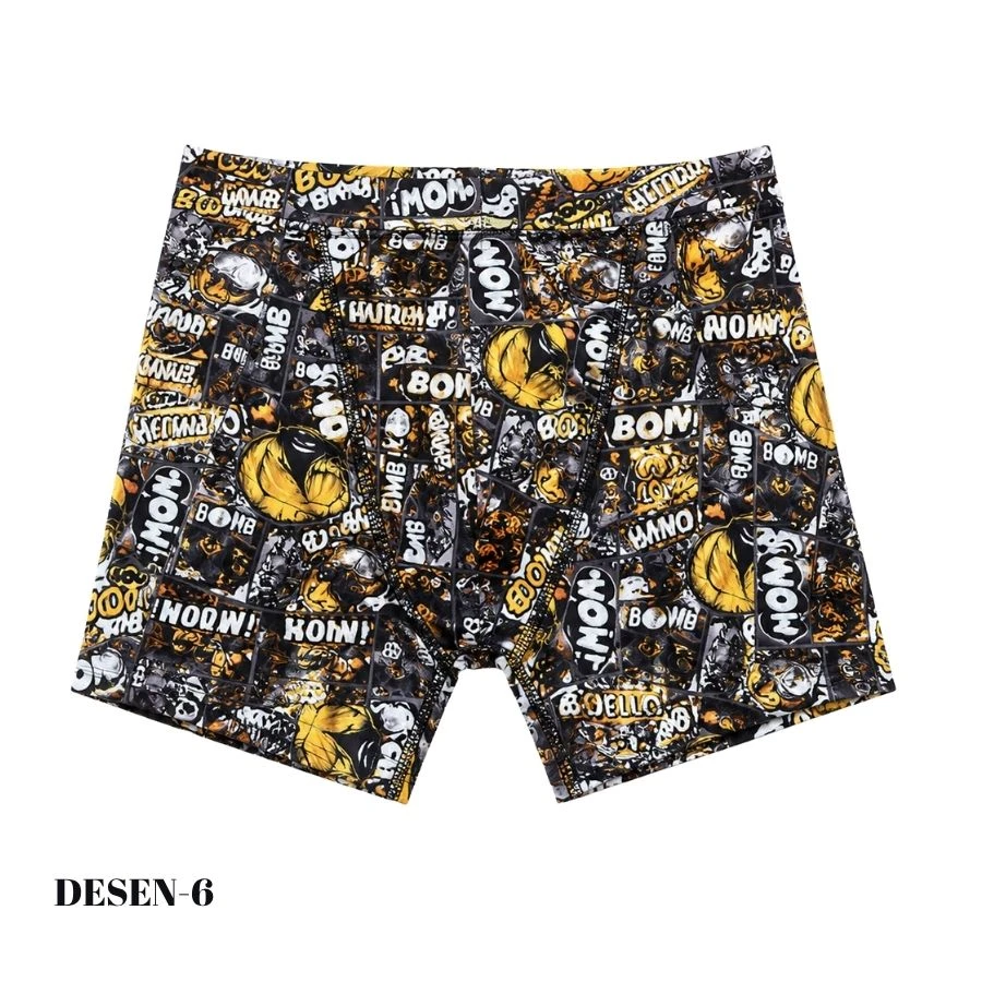 Erkek Dijital Baskılı Likralı Boxer 1723-A Desen-6