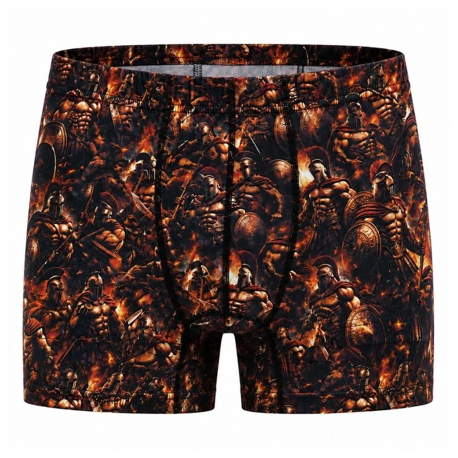 Erkek Dijital Baskılı Likralı Boxer 1723-A